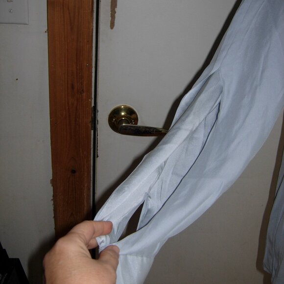 Frame Powder Blue Button Up Silk Top S - Picture 3 of 5